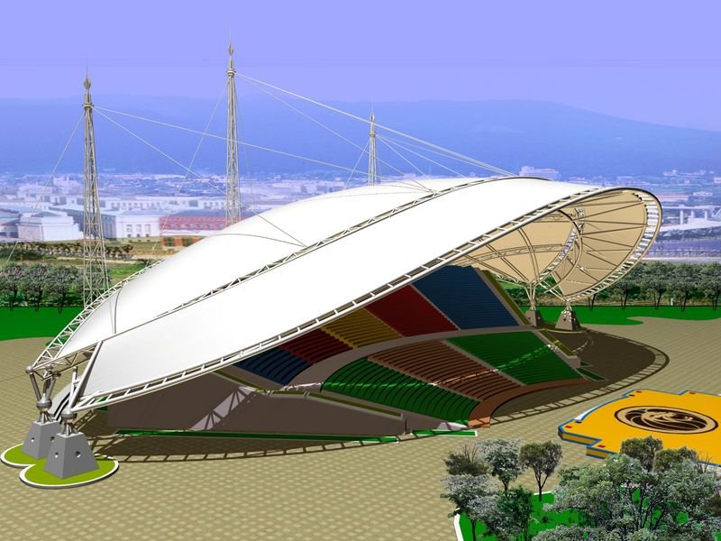 拉萨体育场膜结构